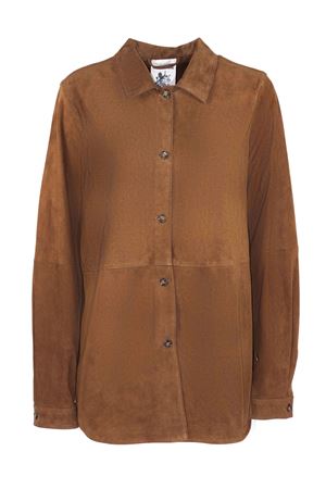 Giacca in pelle colore marrone SEMI COUTURE | Y6ST01T574